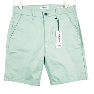 Kenneth Cole Men's Green Slim Fit Lightweight Stretch Chino Shorts Size 32 NWT